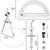 image:imageMr Pen Protractor and Compass Set Compass Protractor Set Protractor  Compass for Geometry Math Compass Compass School Math Compass and Protractor Geometry Tools Set