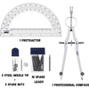 image:imageMr Pen Protractor and Compass Set Compass Protractor Set Protractor  Compass for Geometry Math Compass Compass School Math Compass and Protractor Geometry Tools Set