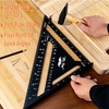 image:imageMr Pen Rafter Square 12 Inch Black Aluminum Alloy 12 Inch  Triangle Ruler for Roofing Framing Woodworking and Accurate Angle Layouts