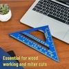image:imageMr Pen Rafter Square 7 Inch Blue Aluminum Alloy 7 Inch  Triangle Ruler for Roofing Framing Woodworking and Accurate Angle Layouts