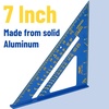 image:imageMr Pen Rafter Square 7 Inch Blue Aluminum Alloy 7 Inch  Triangle Ruler for Roofing Framing Woodworking and Accurate Angle Layouts