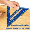 image:imageMr Pen Rafter Square 7 Inch Blue Aluminum Alloy 7 Inch  Triangle Ruler for Roofing Framing Woodworking and Accurate Angle Layouts