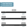 image:imageMr Pen Small Architectural Scale Ruler Aluminium 6 Inch 2 Pack  Black and Blue Pocket Size Ruler Triangle Ruler Metal Ruler Set Architect Scale Ruler for BlueprintsC Black  Blue
