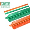 image:imageMr Pen Small Architectural Scale Ruler Aluminium 6 Inch 2 Pack  Black and Blue Pocket Size Ruler Triangle Ruler Metal Ruler Set Architect Scale Ruler for BlueprintsB Green  Orange