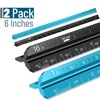 image:imageMr Pen Small Architectural Scale Ruler Aluminium 6 Inch 2 Pack  Black and Blue Pocket Size Ruler Triangle Ruler Metal Ruler Set Architect Scale Ruler for BlueprintsC Black  Blue