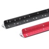image:imageMr Pen Small Architectural Scale Ruler Aluminium 6 Inch 2 Pack  Black and Blue Pocket Size Ruler Triangle Ruler Metal Ruler Set Architect Scale Ruler for BlueprintsA Black  Red