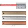 image:imageMr Pen Steel Rulers 3 pcs 15cm Silver Gold Rose Gold  Centimeter Ruler Metric Metal Ruler Set mm Ruler Metal Rulers Small Metal Ruler Metal Straight Edge Steel Ruler