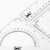 image:imageMr Pen Triangle Ruler Protractor Math Set  3 Pack Square Ruler  Protractor for Geometry12 Ruler  Triangle Ruler 75