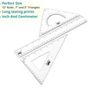 image:imageMr Pen Triangle Ruler Protractor Math Set  3 Pack Square Ruler  Protractor for Geometry12 Ruler  Triangle Ruler 75