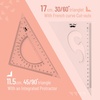 image:imageMr Pen Triangle Ruler Protractor Math Set  3 Pack Square Ruler  Protractor for GeometryTriangle Ruler 1711 cm