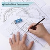 image:imageMr Pen Triangle Ruler Protractor Math Set  3 Pack Square Ruler  Protractor for GeometryTriangle Ruler 2215 cm