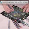 image:imageMr Pen White Gel Pens 8 Pack 08mm  Fine Point White Gel Pens for Black Paper Bullet Journaling Card Making Highlighting Drawing Sketching ScrapbookingMetallic Markers
