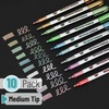 image:imageMr Pen White Gel Pens 8 Pack 08mm  Fine Point White Gel Pens for Black Paper Bullet Journaling Card Making Highlighting Drawing Sketching ScrapbookingMetallic Markers