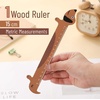 image:imageMr Pen Wooden Ruler 15cm Sausage Dog Mini School Ruler  Standard MetricSausage Dog