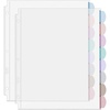 image:imageMr Pen Clear Sheet Protectors with Tabs 85x11 Inches 8 Tabs 4 Sets  Durable Clear Plastic Dividers for 3 Ring Binders Insertable Index Page Divider with Multicolor TabsMorandi