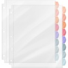 image:imageMr Pen Clear Sheet Protectors with Tabs 85x11 Inches 8 Tabs 4 Sets  Durable Clear Plastic Dividers for 3 Ring Binders Insertable Index Page Divider with Multicolor TabsEarthy