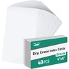 image:imageMr Pen Dry Erase Index Cards 4 x 6 40 pcs White Large  Laminated on One Side Whiteboard Cards for School Work Housework Erasable Flashcards