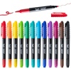image:imageMr Pen Dual Tip Permanent Markers 12 Pack Fine amp Ultra Fine Tip  Fine Tip Permanent MarkersVibrant