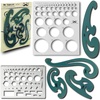 image:imageMr Pen Geometric Drawing Template 2 pcs French Curve Plastic Template  Shape Stencils Geometric Stencils6 pcs