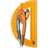 image:imageMr Pen Geometry Compass and Protractor Set 6 Inch Compass  6 Inch Protractor Drawing Tool for School Clear Plastic Easy Grip Precision Design for Math Art Drafting ArchitectureDark Orange