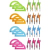 Light Green + Vivid Cerise + Dark Orange +Blue
