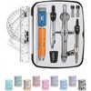 image:imageMr Pen Geometry Set 13 pcs Compass for Geometry Compass  Geometry Kit Set with Shatterproof Storage Box Math Compass Black color