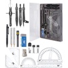 image:imageMr Pen Geometry Set 15 Piece Set with 6 Inch Swing Arm Protractor  IncludesMetal Divider Set Squares Ruler Compasses for Math for Drafting amp School SuppliesBlack