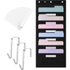 image:imageMr Pen Hanging Wall File Organizer 12 Pockets Pink  3 Overdoor Hangers Included Over The Door File Organizer Hanging Folder OrganizerBlack