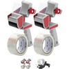 image:imageMr Pen Heavy Duty Packing Tape Dispenser Gun 2 Inch  4 Pack with 4 Clear Tape Rolls Handheld Tape Gun for Moving Shipping Sealing Boxes amp PackagingRed