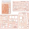 image:imageMr Pen House Plan 3 pcs Interior Design and Furniture Templates  Clear Flexible Plastic Drafting Tools Ruler Shapes for Architecture 14 Inch Scale Kitchen Bath Bedroom OfficePink