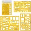 image:imageMr Pen House Plan 3 pcs Interior Design and Furniture Templates  Clear Flexible Plastic Drafting Tools Ruler Shapes for Architecture 14 Inch Scale Kitchen Bath Bedroom OfficeOrange