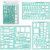 image:imageMr Pen House Plan 3 pcs Interior Design and Furniture Templates  Clear Flexible Plastic Drafting Tools Ruler Shapes for Architecture 14 Inch Scale Kitchen Bath Bedroom OfficeGreen