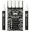 image:imageMr Pen Liquid Chalk Marker Pen 4 Pack 8x Labels  White NonToxic Odorless Chalk Markers Dual Reversible Chisel amp Bullet Tip Ideal for NonPorous ChalkboardsOne Size  Dual Tip