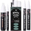 image:imageMr Pen Liquid Chalk Marker Pen 4 Pack 8x Labels  White NonToxic Odorless Chalk Markers Dual Reversible Chisel amp Bullet Tip Ideal for NonPorous ChalkboardsAssorted Size  Tip