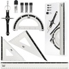 image:imageMr Pen Metal Geometry Kit  4Pack Set Square Protractor Aluminum Ruler  Drafting Triangles