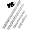 image:imageMr Pen Metal Straight Edge Ruler 4 pcs 6 8 12 14 Black  Stainless Steel Ruler Set Imperial amp Metric Measurements for Drawing Home Office EngineeringSilver