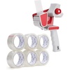 image:imageMr Pen Packing Tapes 188 Wide 60 Yard 6 Pack with 1 Dispenser Gun  2 inch Heavy Duty Packing Tape with Dispenser Packaging Tape Clear Packing Tape Gun for Packing Boxes Moving Tape
