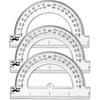 image:imageMr Pen Protractor Set 4 3 Pack  Clear Plastic Protractors for Measuring Angles 180 Small Protractor for Students School Math Geometry3 Pcs