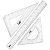 image:imageMr Pen Triangle Ruler Protractor Math Set  3 Pack Square Ruler  Protractor for Geometry12 Ruler  Triangle Ruler 75