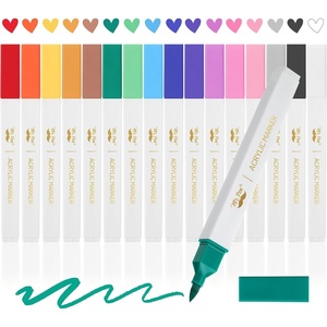 image:imageMr Pen Acrylic Paint Markers 16 pcs Vibrant Color Brush Tip Set