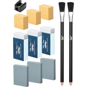 image:imageMr Pen Art Eraser Set 12 pcs Artist Pencil Erasers  Drawing Supplies Kit DualEnded Eraser Pencils with Cleaning Brush Kneaded Soft and Hard Erasers Sharpener for Sketching