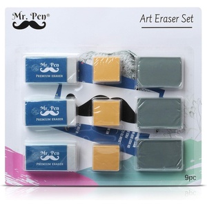 image:imageMr Pen Art Eraser Set 9 Pack 3X White Vinyl LatexFree  3x Kneaded and 3x Artist Gum Erasers NonAbrasive Smudge Resistant Perfect for Artists And Designers