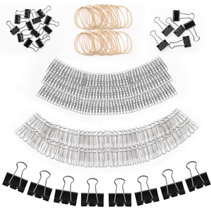 image:imageMr Pen Assorted Binder Clips Paper Clips Rubber BandsBlack  Silver  Beige