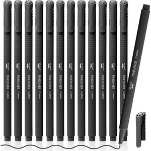 image:imageMr Pen Black Fineliner Pens 12 Pack 04mm Fine Point  Smooth Bible Journaling Pens for NoteTaking Sketching Planning Art Projects Small Detailing FineInk Drawings