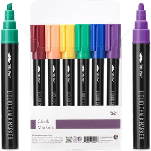 image:imageMr Pen Chalk Markers 6 Pack Assorted Colors 8 Labels  Chalkboard amp Glass Markers Liquid Chalk Pens ErasableVibrant 3