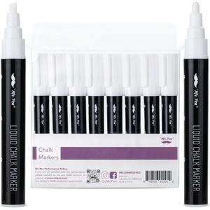 image:imageMr Pen Chalk Markers 6 Pack Assorted Colors 8 Labels  Chalkboard amp Glass Markers Liquid Chalk Pens ErasableWhite