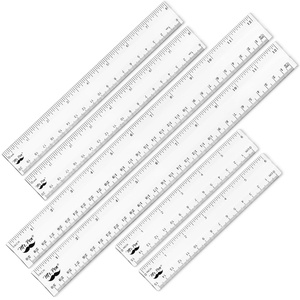 image:imageMr Pen Clear Ruler Set 6 Pack 6 8 and 12 Metric amp Imperial  Plastic Ruler Transparent Measuring tools