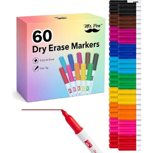image:imageMr Pen Dry Erase Markers 12 Pack Assorted Colors Fine Tip  Dry Erase Whiteboard Markers for Writing on Whiteboards Weekly Planner Glass School Office Home60 Pack