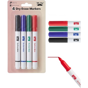 image:imageMr Pen Dry Erase Markers 12 Pack Assorted Colors Fine Tip  Dry Erase Whiteboard Markers for Writing on Whiteboards Weekly Planner Glass School Office Home4 Pack
