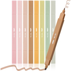 image:imageMr Pen Dual Tip Aesthetic Highlighters 8 pcs Chisel amp Fine Tip  Cute Highlighters Assorted Colors for Journaling Highlighting Underlining Fast Dry Back to School SuppliesEarthy Tones